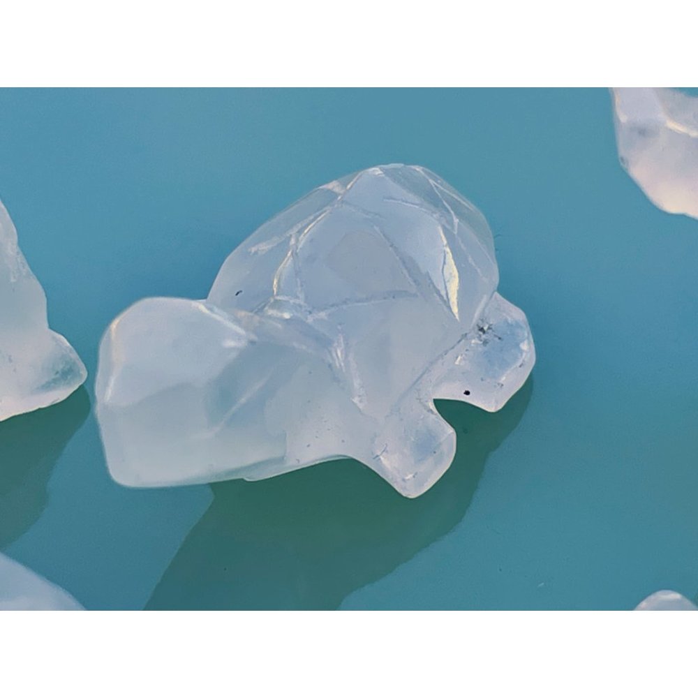 Vintage lot 5 Miniature Carved quartz Animals Turtle, Alligator, duck, elephant, - Picture 3 of 9